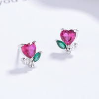 JE6682bhjo-Y06  925 Silver Earrings  WT:1.1g  8*7.3mm