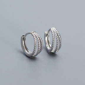 JE6524aiio-Y05  925 Silver Earrings  WT:1.68g  11.8mm
