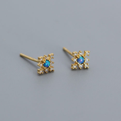 JE6529bhjo-Y05  925 Silver Earrings  WT:0.46g  5.3mm