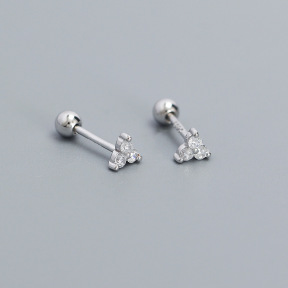 JE6534bhhk-Y05  925 Silver Earrings  WT:0.6g  4.3mm