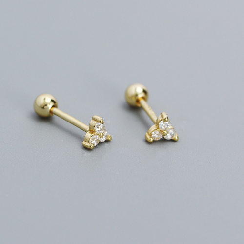 JE6535bhhk-Y05  925 Silver Earrings  WT:0.6g  4.3mm