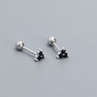JE6536bhhk-Y05  925 Silver Earrings  WT:0.6g  4.3mm