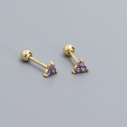 JE6541bhhk-Y05  925 Silver Earrings  WT:0.6g  4.3mm