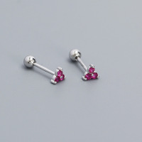 JE6542bhhk-Y05  925 Silver Earrings  WT:0.6g  4.3mm