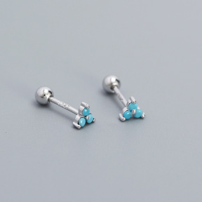 JE6544bhhk-Y05  925 Silver Earrings  WT:0.6g  4.3mm