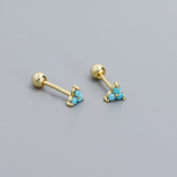 JE6545bhhk-Y05  925 Silver Earrings  WT:0.6g  4.3mm