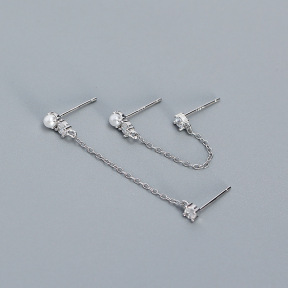 JE6550vhpk-Y05  925 Silver Earrings  WT:1.04g  42*3mm