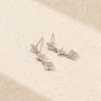 JE6560ailk-Y05  925 Silver Earrings  WT:1.63g  22.4mm