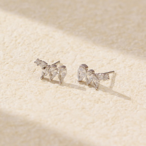JE6564vhoo-Y05  925 Silver Earrings  WT:1.2g  11.7*6.1mm