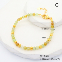 6B4002820aiov-908  Green Garnet  925 Silver Bracelet