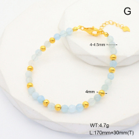 6B4002822aiov-908  Aquamarine  925 Silver Bracelet