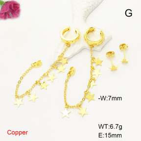 F6E200641bbov-L017  Fashion Copper Earrings