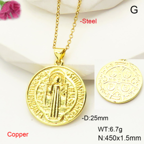 F6N200550avja-L017  Fashion Copper Necklace