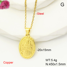 F6N200561aajl-L017  Fashion Copper Necklace