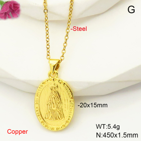 F6N200562aajl-L017  Fashion Copper Necklace