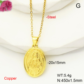 F6N200563aajl-L017  Fashion Copper Necklace