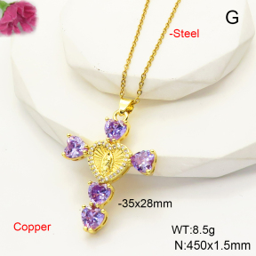 F6N407487vbnb-L017  Fashion Copper Necklace