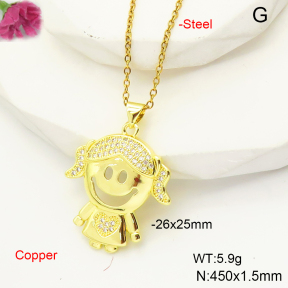 F6N407489baka-L017  Fashion Copper Necklace
