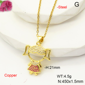 F6N407490baka-L017  Fashion Copper Necklace