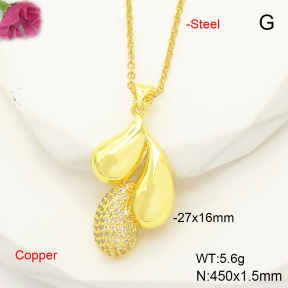 F6N407516ablb-L017  Fashion Copper Necklace