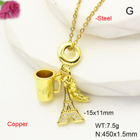 F6N407517baka-L017  Fashion Copper Necklace