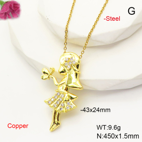F6N407519baka-L017  Fashion Copper Necklace