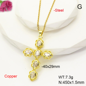F6N407522ablb-L017  Fashion Copper Necklace