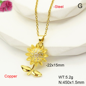 F6N407528baka-L017  Fashion Copper Necklace