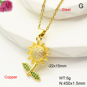 F6N407529baka-L017  Fashion Copper Necklace
