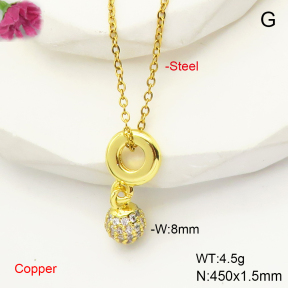 F6N407530aajl-L017  Fashion Copper Necklace