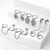 6E4004057bbpm-G034  Stainless Steel Earrings  316 SS Czech Stones,Handmade Polished