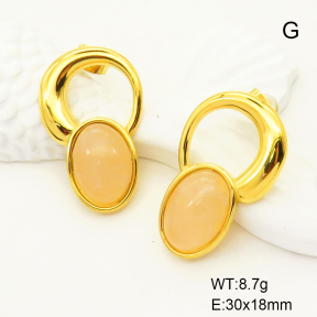 GEE001641bhia-066  Agate,Handmade Polished  Stainless Steel Earrings