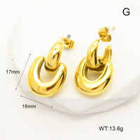 GEE001798ahjb-066  Handmade Polished  Stainless Steel Earrings