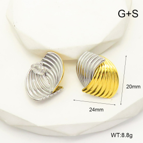 GEE001806bhia-066  Handmade Polished  Stainless Steel Earrings