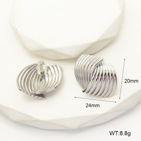 GEE001807vbpb-066  Handmade Polished  Stainless Steel Earrings