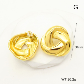 GEE001813bhia-066  Handmade Polished  Stainless Steel Earrings