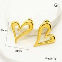 GEE001817bhva-066  Handmade Polished  Stainless Steel Earrings