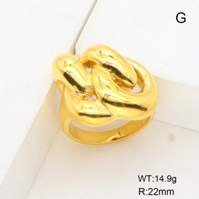 GER000890bhva-066  6-8#  Handmade Polished  Stainless Steel Ring