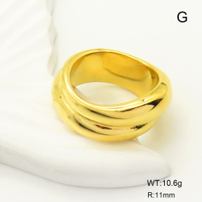 GER000946bhva-066  6-8#  Handmade Polished  Stainless Steel Ring