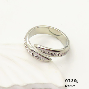 GER000966vhha-066  Czech Stones,Handmade Polished  Stainless Steel Ring
