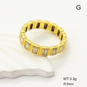 GER000974bhia-066  6-8#  Zircon,Handmade Polished  Stainless Steel Ring