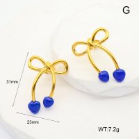 R68A3975  Enamel,Handmade Polished  Stainless Steel Earrings