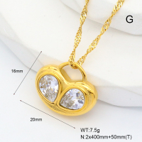 R68A3567  Zircon,Handmade Polished  Stainless Steel Necklace