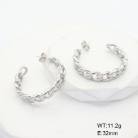 6E2006674vbnb-113D  Handmade Polished  Stainless Steel Earrings