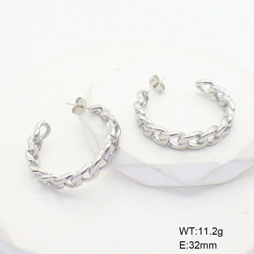 6E2006674vbnb-113D  Handmade Polished  Stainless Steel Earrings