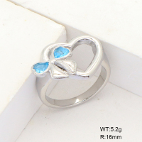 6R4000983vhha-066  6-8#  Zircon,Handmade Polished  Stainless Steel Ring