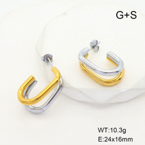 CL6E00080ablb-G037  Closeout( No Discount)  Stainless Steel Earrings