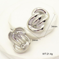 GEE001874bhva-066  Handmade Polished  Stainless Steel Earrings