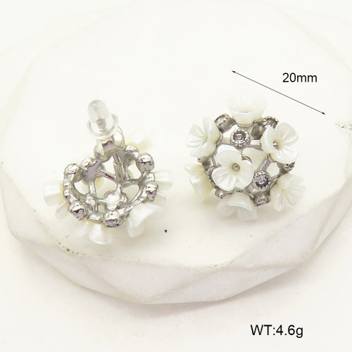 GEE001887vhha-066  Resin & Czech Stones,Handmade Polished  Stainless Steel Earrings