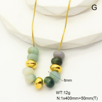 GEN001378bhva-066  Amazonite,Handmade Polished  Stainless Steel Necklace